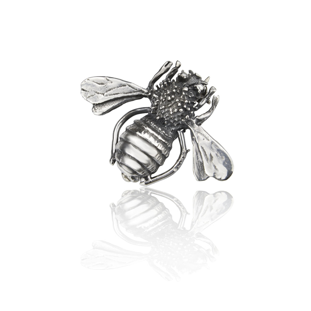 Silver Bumble Bee Brooch