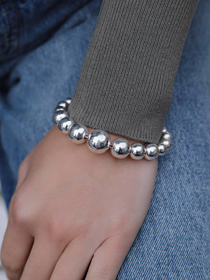 
                  
                    Load image into Gallery viewer, Silver Beaded Bracelet
                  
                