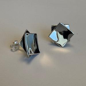 
                  
                    Load image into Gallery viewer, Layered Square Stud Earrings
                  
                