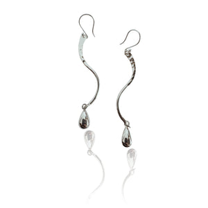 
                  
                    Load image into Gallery viewer, Curved Bar Drop Bead Earrings
                  
                