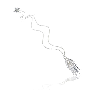 
                  
                    Load image into Gallery viewer, Silver Feather Charm Necklace
                  
                