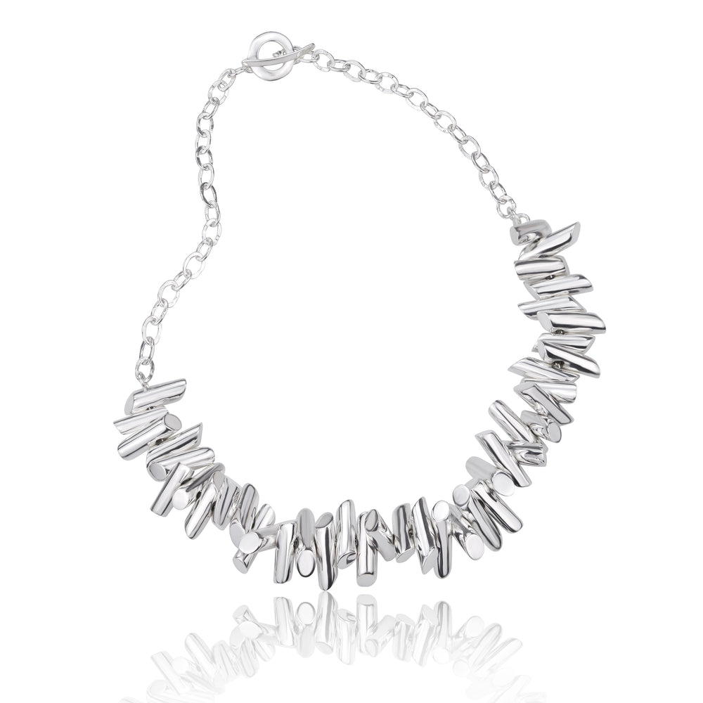 Silver Multi Tube Necklace