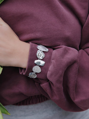 
                  
                    Load image into Gallery viewer, Silver Triple Textured Angular Shaped Bracelet
                  
                
