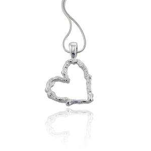 
                  
                    Load image into Gallery viewer, Silver Twig Heart Pendant
                  
                